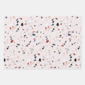 Moderne Abstracte Terrazzo Patroon uit het Midden Inpakpapier Vel (Voorkant 3)