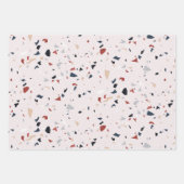 Moderne Abstracte Terrazzo Patroon uit het Midden Inpakpapier Vel (Voorkant)