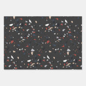 Moderne Abstracte Terrazzo Patroon uit het Midden  Inpakpapier Vel (Voorkant 3)