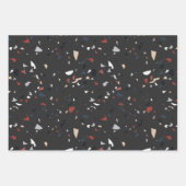 Moderne Abstracte Terrazzo Patroon uit het Midden  Inpakpapier Vel (Voorkant 2)