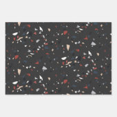 Moderne Abstracte Terrazzo Patroon uit het Midden  Inpakpapier Vel (Voorkant)