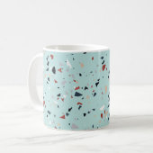 Moderne Abstracte Terrazzo Patroon uit het Midden Koffiemok (Voorkant links)