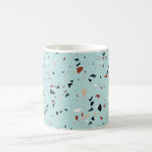Moderne Abstracte Terrazzo Patroon uit het Midden Koffiemok (Center)