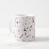 Moderne Abstracte Terrazzo Patroon uit het Midden Koffiemok (Voorkant links)