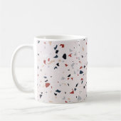 Moderne Abstracte Terrazzo Patroon uit het Midden Koffiemok (Links)