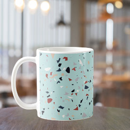 Moderne Abstracte Terrazzo Patroon uit het Midden  Koffiemok