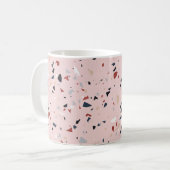 Moderne Abstracte Terrazzo Patroon uit het Midden Koffiemok (Voorkant links)