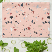 Moderne Abstracte Terrazzo Patroon uit het Midden Theedoek (Gevouwen)