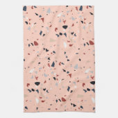 Moderne Abstracte Terrazzo Patroon uit het Midden Theedoek (Verticaal)