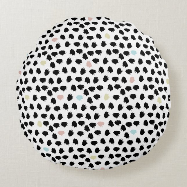 Moderne Abstracte Textuur Rond Kussen (Voorkant)
