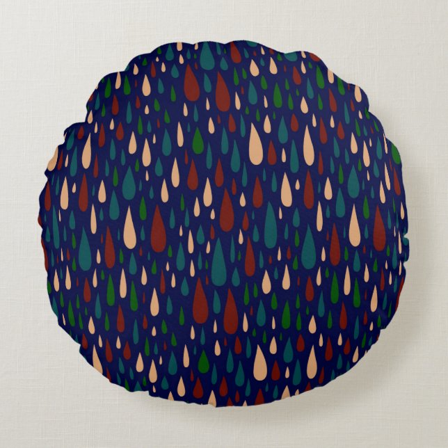 Moderne Abstracte Textuurontwerp Rond Kussen (Voorkant)