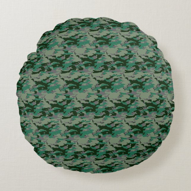 Moderne Abstracte Textuurontwerp Rond Kussen (Voorkant)