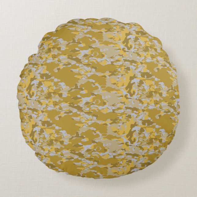 Moderne Abstracte Textuurontwerp Rond Kussen (Voorkant)