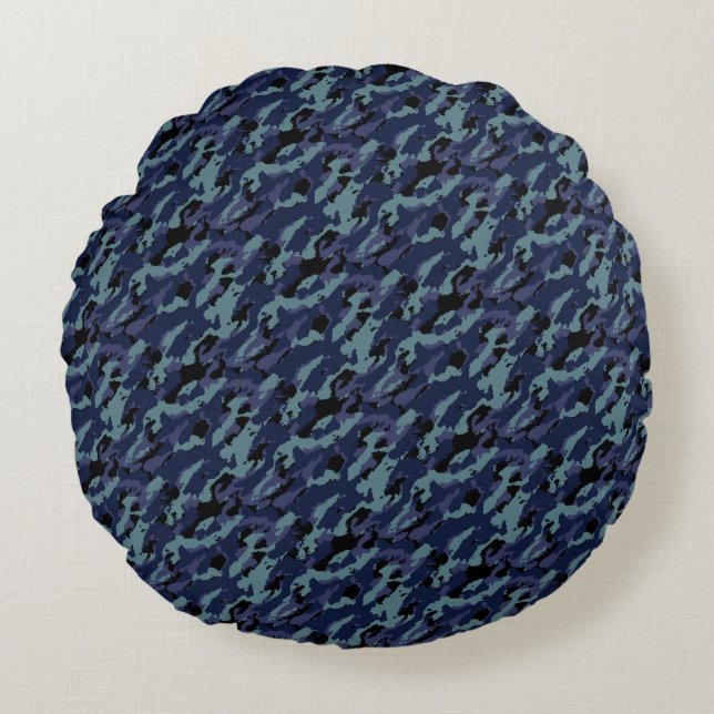 Moderne Abstracte Textuurontwerp Rond Kussen (Voorkant)