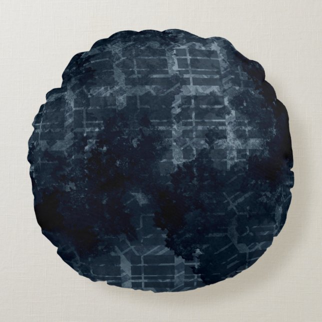 Moderne Abstracte Textuurontwerp Rond Kussen (Voorkant)