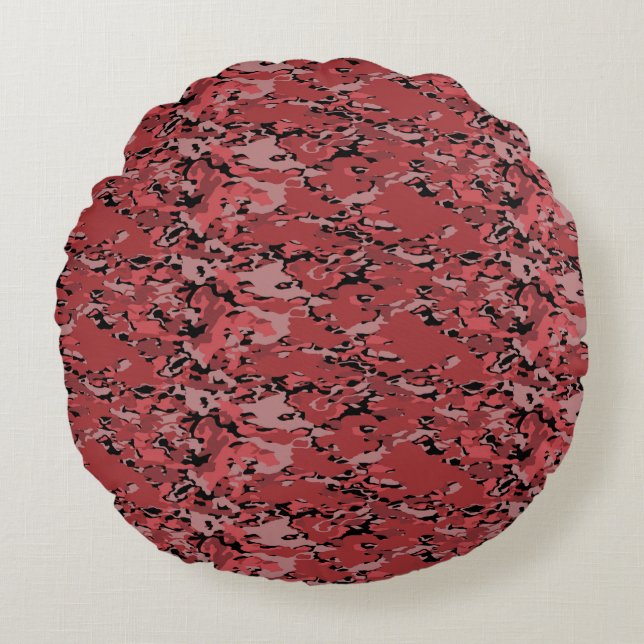 Moderne Abstracte Textuurontwerp Rond Kussen (Voorkant)