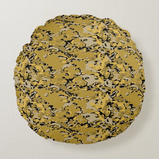 Moderne Abstracte Textuurontwerp Rond Kussen (Voorkant)