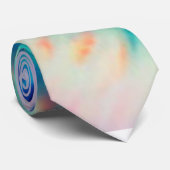 Moderne Abstracte Tie Dye Waterverf Stropdas (Opgerold)