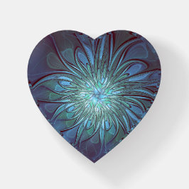 Moderne Abstracte Trendy Blauwe Bloem Fractal Art