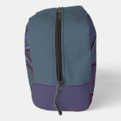 Moderne Abstracte Trendy Blauwe Bloem Fractal Art Toilettasje (Rechts)