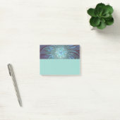Moderne Abstracte Trendy Blauwe Bloem Fractale Kun Post-it® Notes (Kantoor)