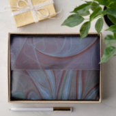 Moderne Abstracte Trendy Blauwe Bloem Fractale Kun Tissuepapier (Geschenk)