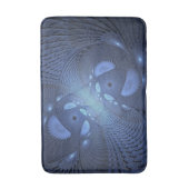 Moderne Abstracte Trendy Dusk Blue Fractal Art Badmat (Voorkant Verticaal)