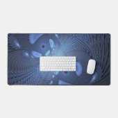 Moderne Abstracte Trendy Dusk Blue Fractal Art Bureaumat (Keyboard & Muis)
