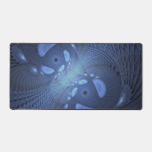 Moderne Abstracte Trendy Dusk Blue Fractal Art Bureaumat (Voorkant)