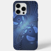 Moderne Abstracte Trendy Dusk Blue Fractal Art Case-Mate iPhone Case (Achterkant)