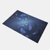 Moderne Abstracte Trendy Dusk Blue Fractal Art Deurmat (Schuin)