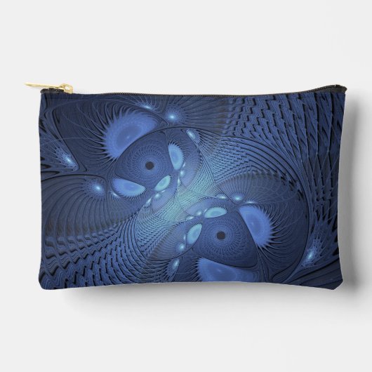 Moderne Abstracte Trendy Dusk Blue Fractal Art Etui (Voorkant)
