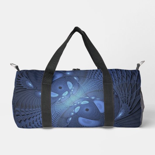 Moderne Abstracte Trendy Dusk Blue Fractal Art Plunjezak (Voorkant)