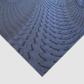 Moderne Abstracte Trendy Dusk Blue Fractal Art Tissuepapier (Detail)