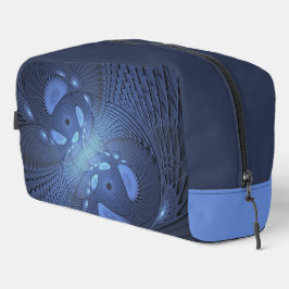 Moderne Abstracte Trendy Dusk Blue Fractal Art Toilettasje