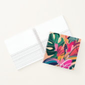 Moderne Abstracte tropische bloem gepersonaliseerd Notitieboek (Binnen)