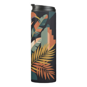 Moderne Abstracte Tropische Botanische en Architec Thermosbeker