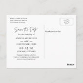 Moderne Abstracte Tropische bruiloft sparen de Dat Briefkaart (Achterkant)