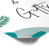 Moderne Abstracte tropische Kaarten en cadeaubonne Poster (Hoek)