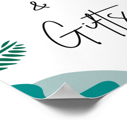 Moderne Abstracte tropische Kaarten en cadeaubonne Poster (Hoek)