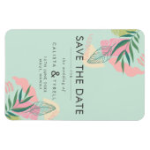 Moderne Abstracte tropische neo-mint & roze sparen Magneet (Horizontaal)