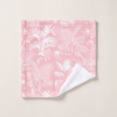 Moderne Abstracte tropische palmbomen Bladgroen Bad Handdoek (Wasdoekje)