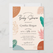 Moderne Abstracte tropische zomerstaart Baby showe Kaart (Voorkant)