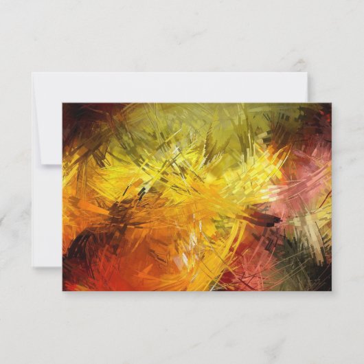 Moderne Abstracte Trouw-RSVP Luxe Kaart (Voorkant)