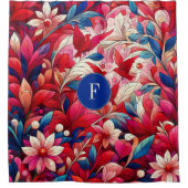 Moderne abstracte tuinkunst douchegordijn (Voorkant)