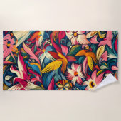 Moderne abstracte tuinkunst strandlaken (Voorkant)