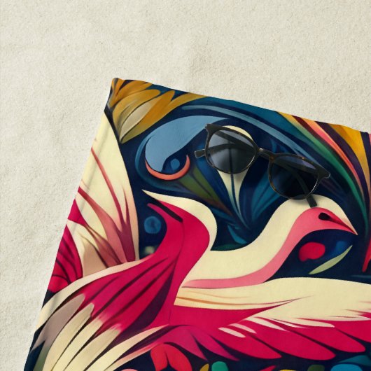 Moderne abstracte tuinkunst strandlaken (In situ)