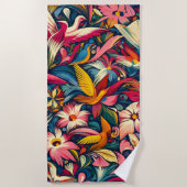 Moderne abstracte tuinkunst strandlaken (Voorkant)