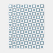 Moderne Abstracte Turquoise & Wit Fleece Deken (Voorkant)