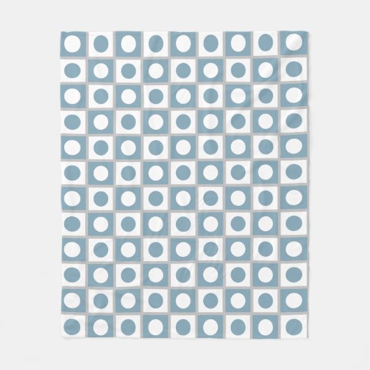 Moderne Abstracte Turquoise & Wit Fleece Deken (Voorkant)